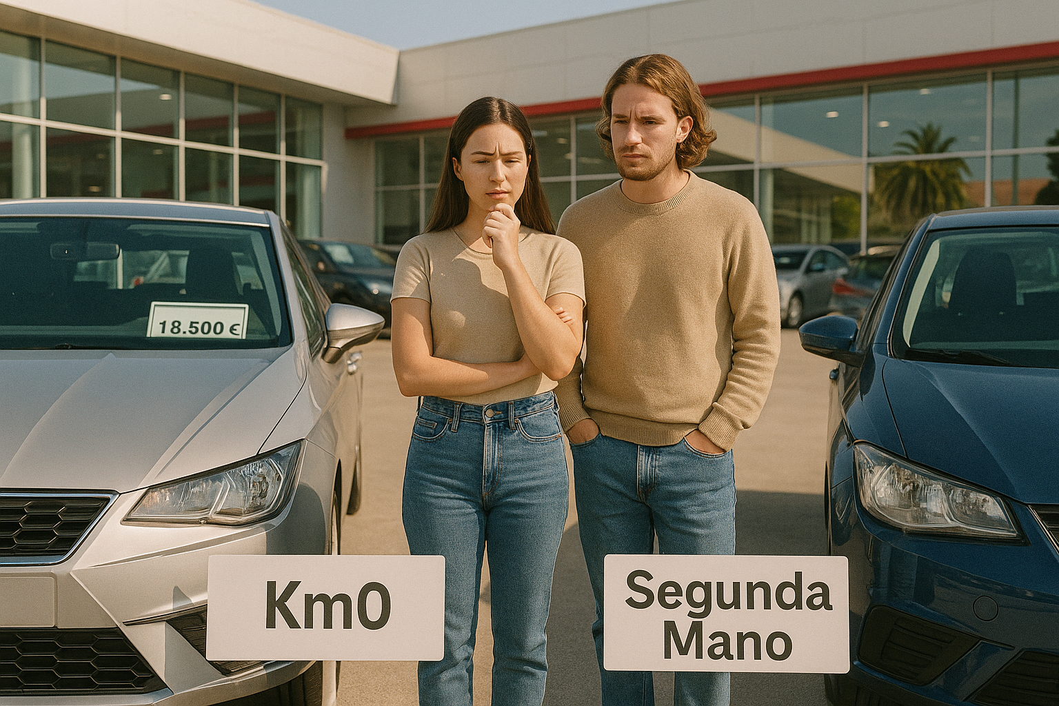 Comparativa entre coche Km0 y coche de segunda mano en concesionario España 2025