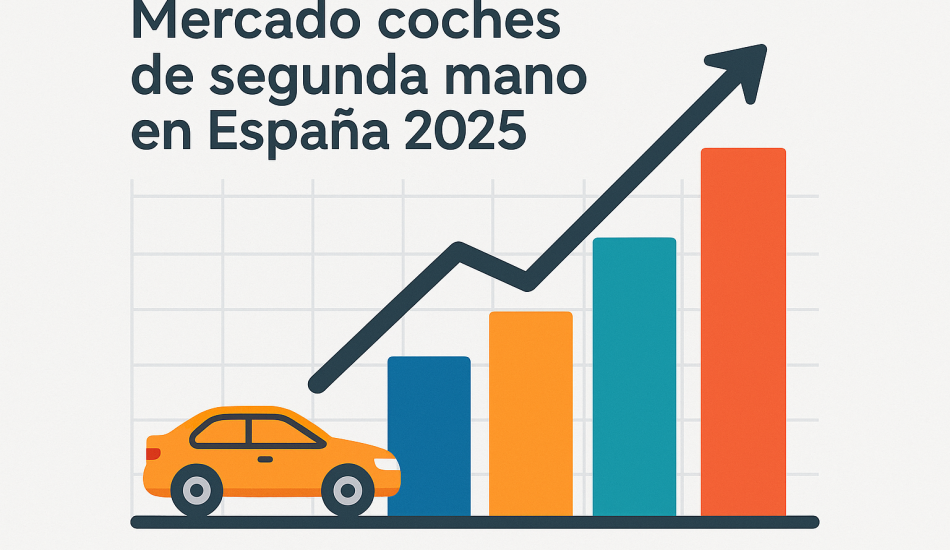 Gráfico de crecimiento del mercado de coches de segunda mano en España 2025
