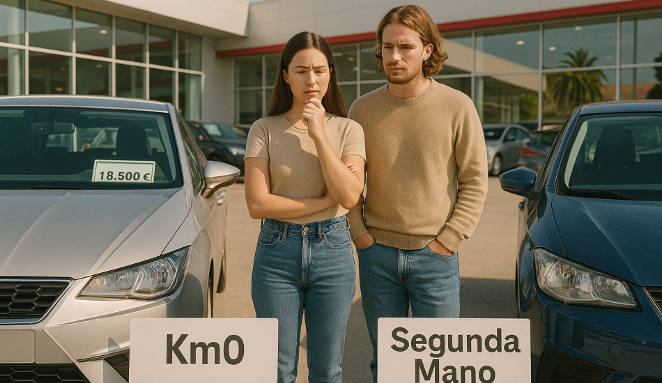 Comparativa entre coche Km0 y coche de segunda mano en concesionario España 2025